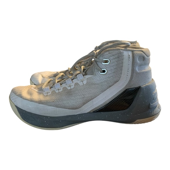 Under Armour Boys Curry 3 Basketball Shoes White 1274061-101 Lace Up Mid Top 7Y - Picture 5 of 13